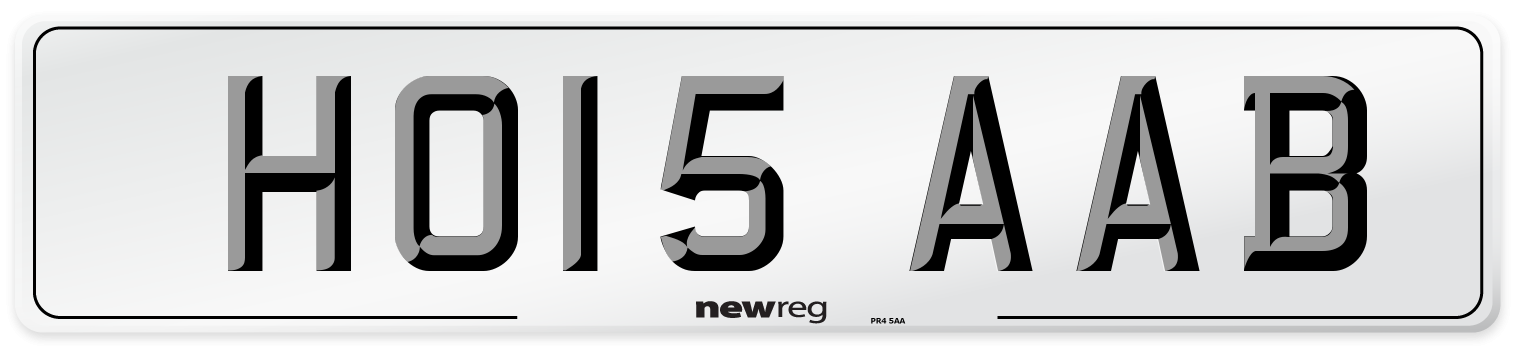 HO15 AAB Number Plate from New Reg